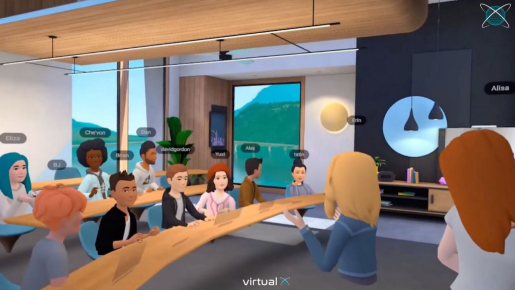Isabella Chloe conducting a classroom in metaverse- an amazing example of education in Metaverse