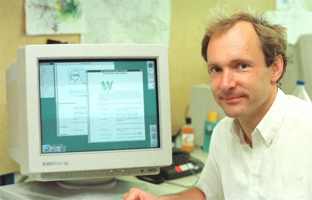 Former physicist Tim Berners-Lee invented the World-Wide Web as an essential tool for High Energy Physics (HEP) at CERN from 1989 to 1994. 