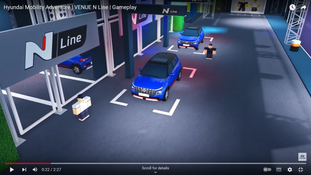 Screenshot of Hyundai Mobility Adventure showing Venue N Line