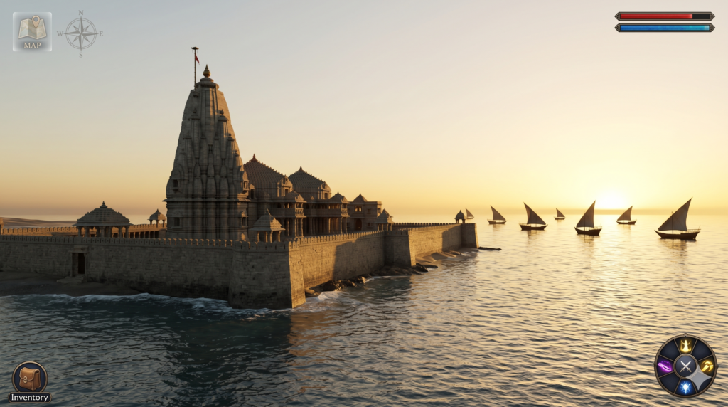 Imagining Somnath Temple at the sea in the metaverse